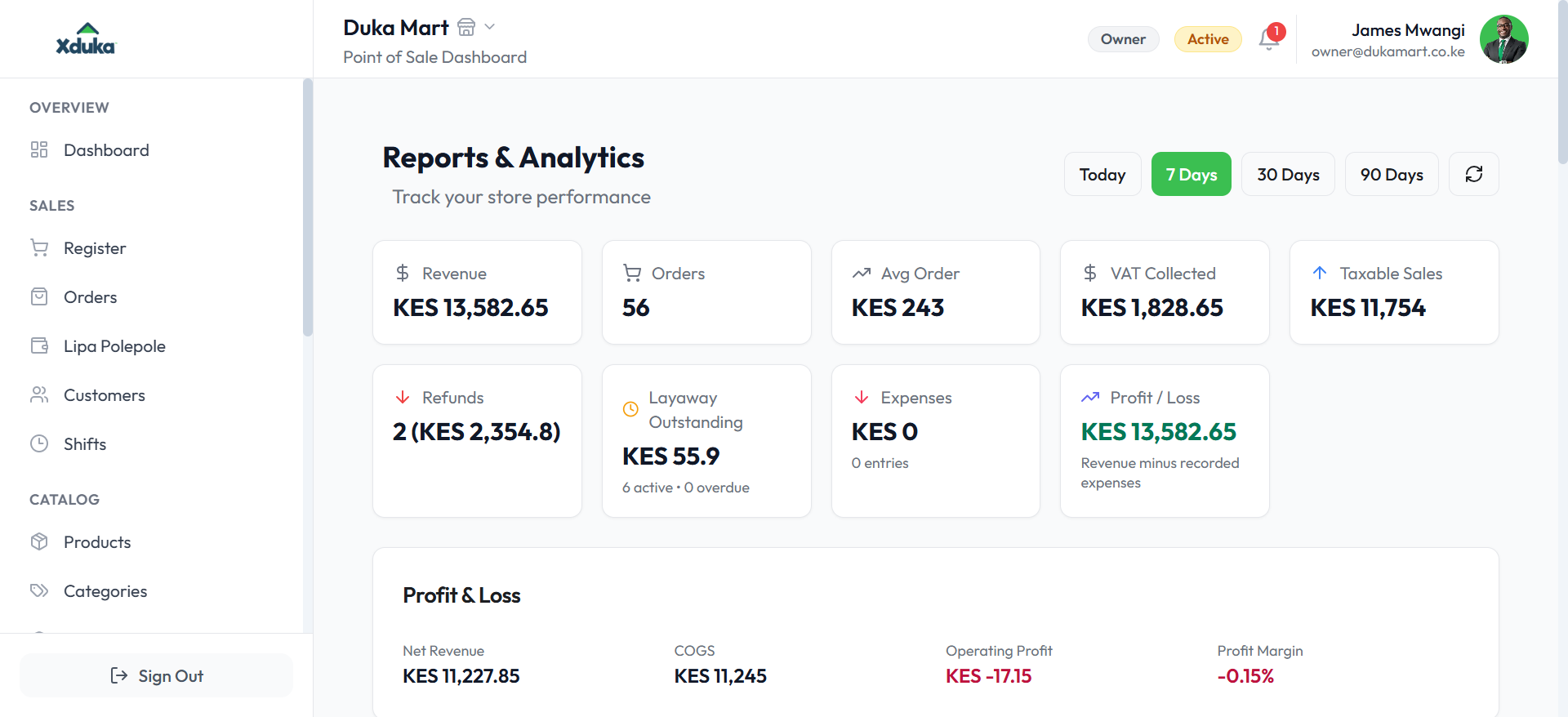 Reporting & Analytics desktop screenshot